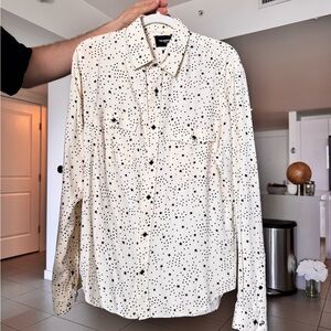 The Kooples Cream Star Pattern Shirt